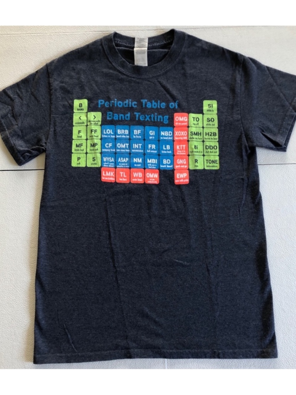 Periodic Table of Band Texting Tshirt